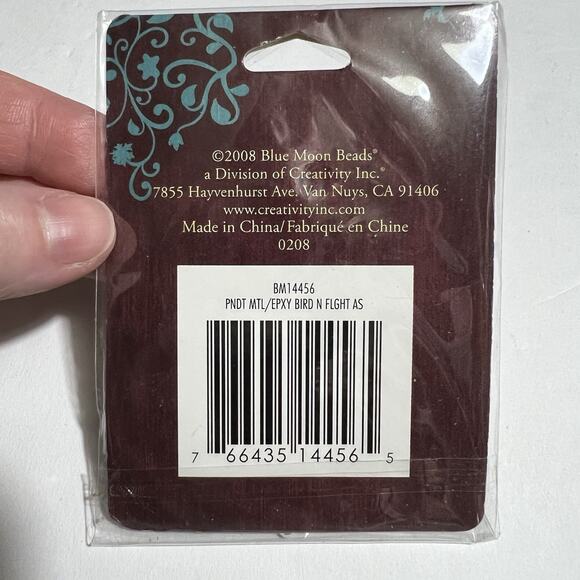 Blue Moon Beads Enchanted Planet Necklace Pendant Black Birds In Flight Jewelry - Picture 3 of 4